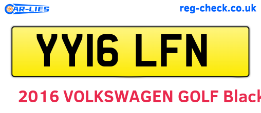 YY16LFN are the vehicle registration plates.
