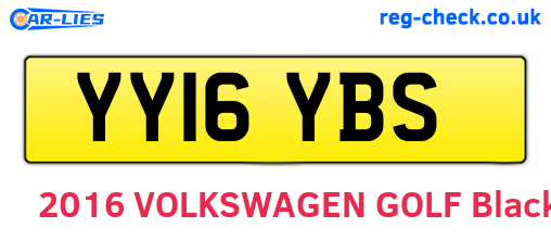 YY16YBS are the vehicle registration plates.
