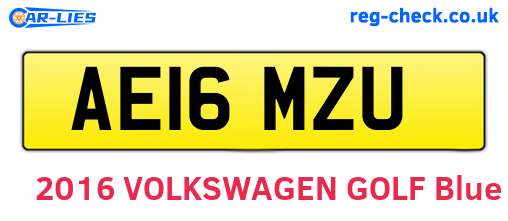 AE16MZU are the vehicle registration plates.