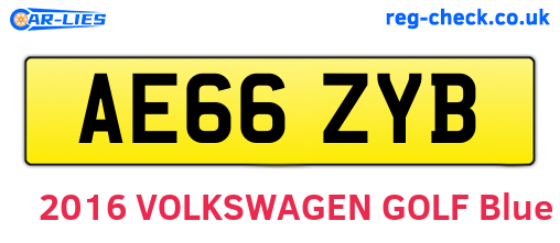 AE66ZYB are the vehicle registration plates.