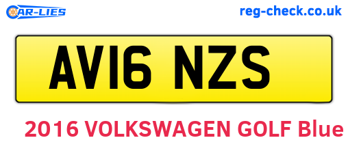 AV16NZS are the vehicle registration plates.