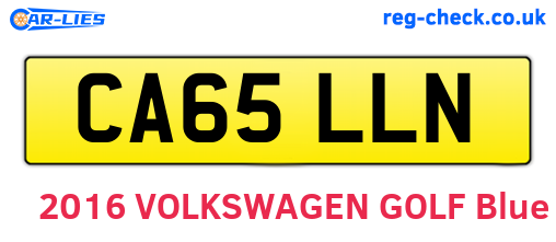 CA65LLN are the vehicle registration plates.