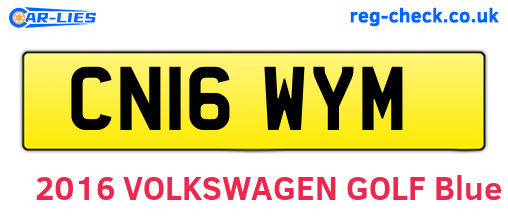 CN16WYM are the vehicle registration plates.