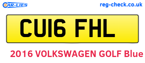 CU16FHL are the vehicle registration plates.