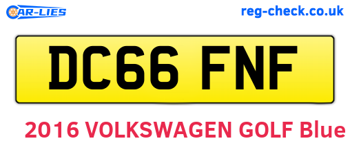 DC66FNF are the vehicle registration plates.