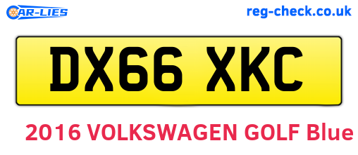 DX66XKC are the vehicle registration plates.