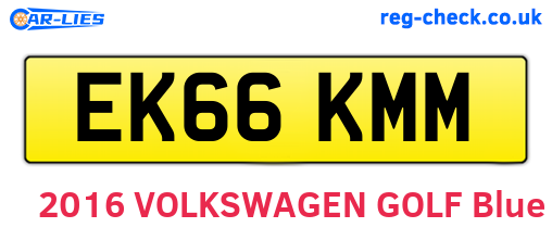 EK66KMM are the vehicle registration plates.