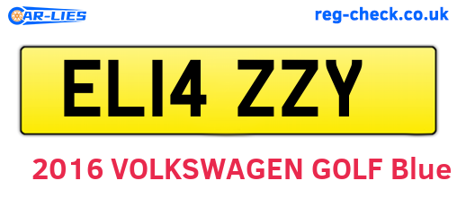 EL14ZZY are the vehicle registration plates.