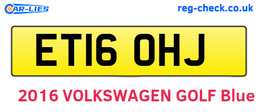 ET16OHJ are the vehicle registration plates.