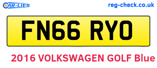 FN66RYO are the vehicle registration plates.