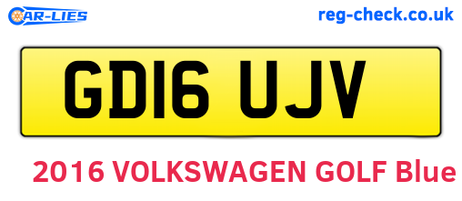 GD16UJV are the vehicle registration plates.