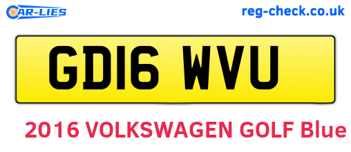 GD16WVU are the vehicle registration plates.