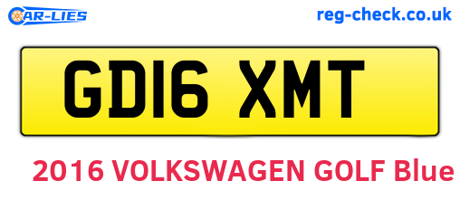 GD16XMT are the vehicle registration plates.