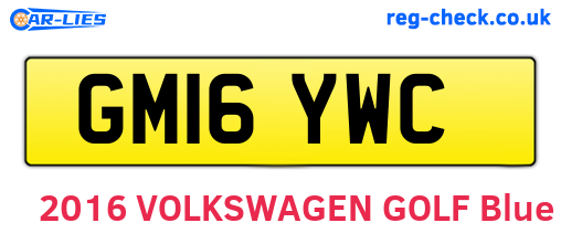 GM16YWC are the vehicle registration plates.