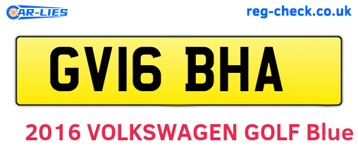 GV16BHA are the vehicle registration plates.