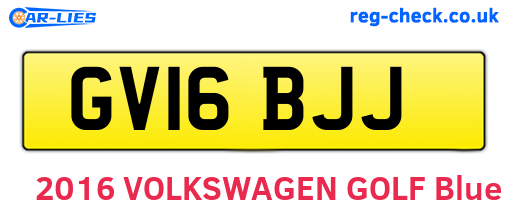 GV16BJJ are the vehicle registration plates.