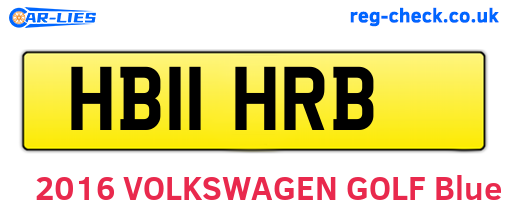 HB11HRB are the vehicle registration plates.