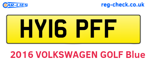 HY16PFF are the vehicle registration plates.