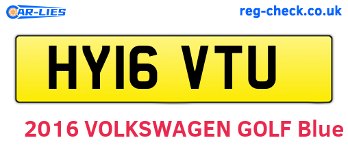 HY16VTU are the vehicle registration plates.