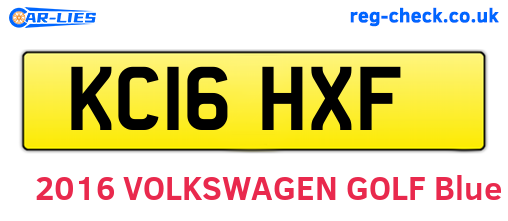 KC16HXF are the vehicle registration plates.