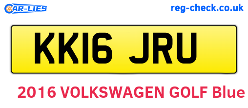KK16JRU are the vehicle registration plates.