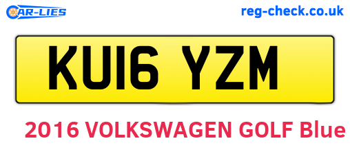 KU16YZM are the vehicle registration plates.