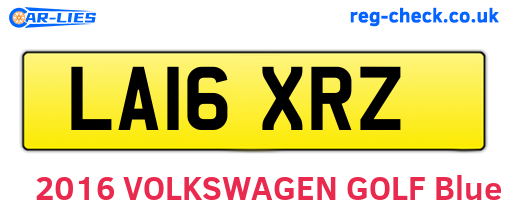 LA16XRZ are the vehicle registration plates.