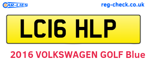 LC16HLP are the vehicle registration plates.