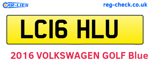 LC16HLU are the vehicle registration plates.