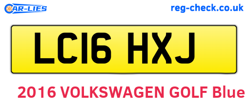 LC16HXJ are the vehicle registration plates.