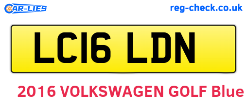 LC16LDN are the vehicle registration plates.