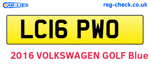 LC16PWO are the vehicle registration plates.