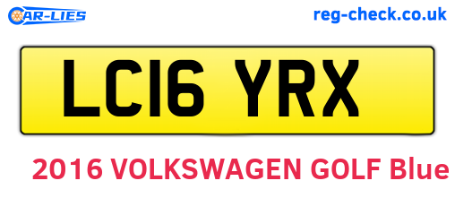 LC16YRX are the vehicle registration plates.