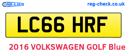 LC66HRF are the vehicle registration plates.