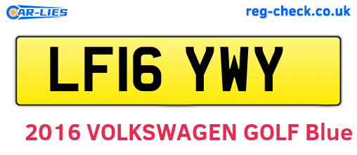 LF16YWY are the vehicle registration plates.