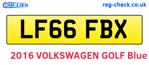 LF66FBX are the vehicle registration plates.