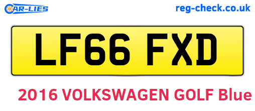 LF66FXD are the vehicle registration plates.