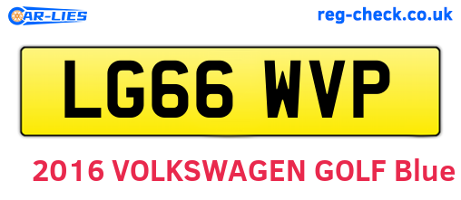 LG66WVP are the vehicle registration plates.
