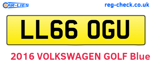 LL66OGU are the vehicle registration plates.
