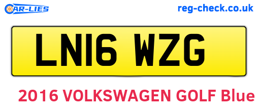 LN16WZG are the vehicle registration plates.