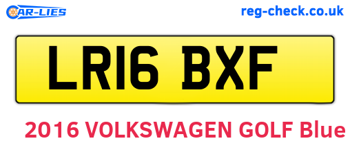 LR16BXF are the vehicle registration plates.