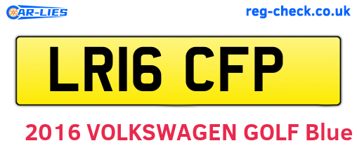 LR16CFP are the vehicle registration plates.