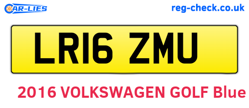 LR16ZMU are the vehicle registration plates.