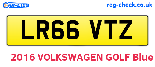 LR66VTZ are the vehicle registration plates.