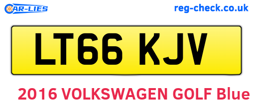 LT66KJV are the vehicle registration plates.