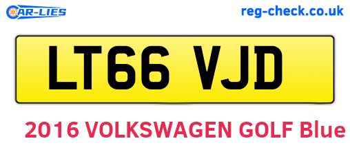 LT66VJD are the vehicle registration plates.