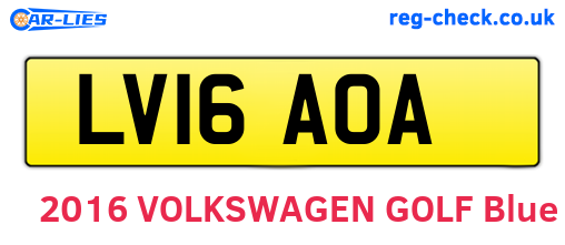 LV16AOA are the vehicle registration plates.