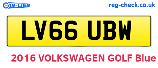 LV66UBW are the vehicle registration plates.