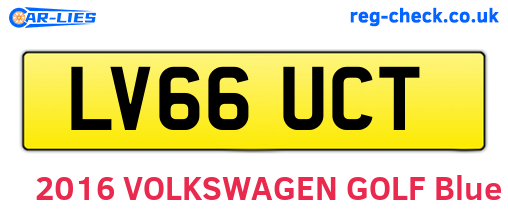 LV66UCT are the vehicle registration plates.