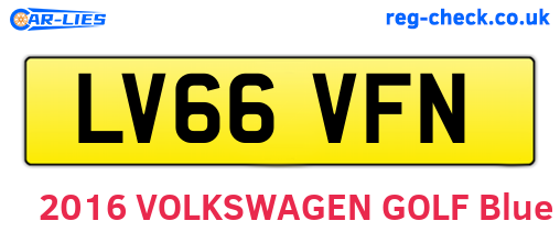 LV66VFN are the vehicle registration plates.